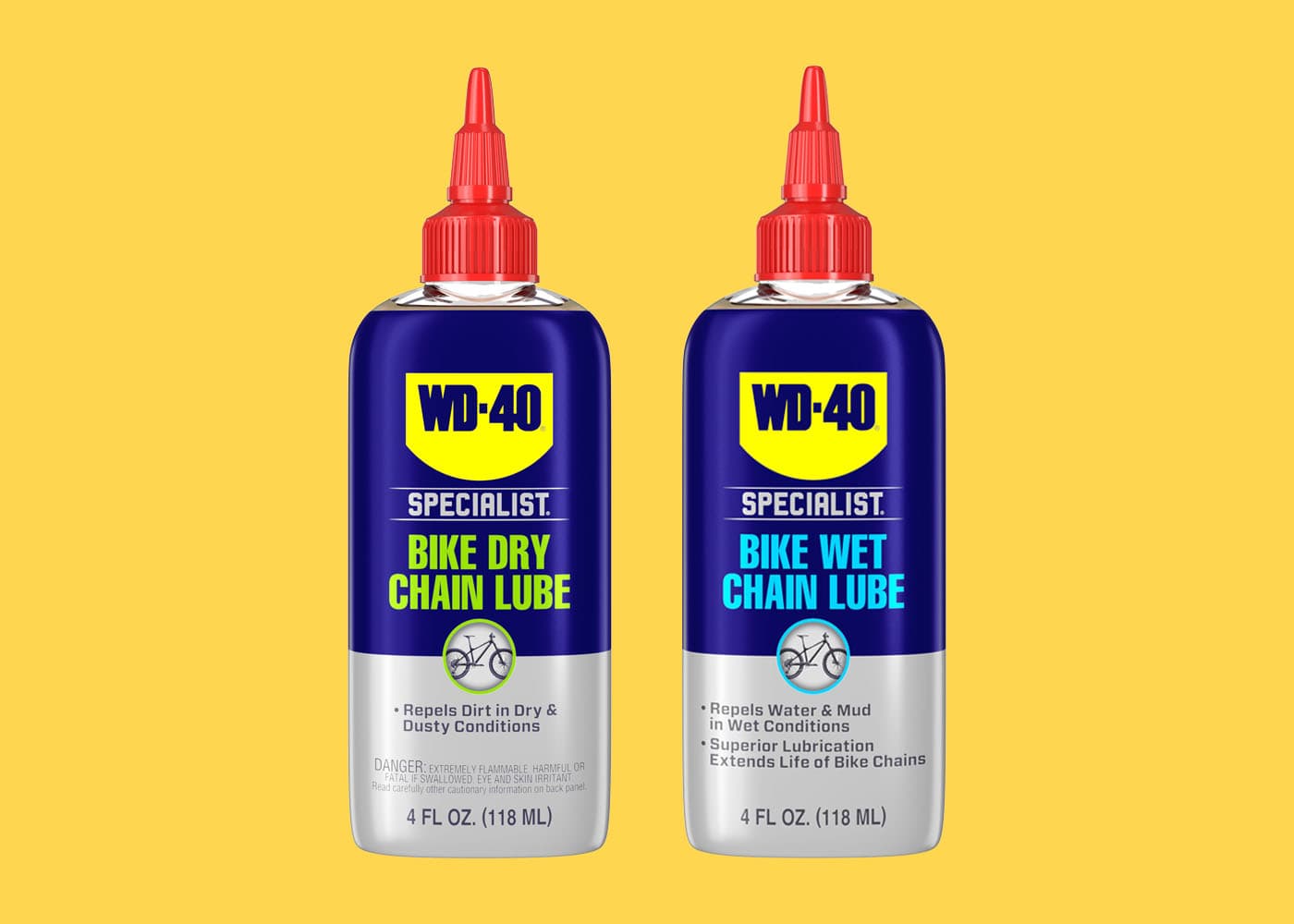 WD-40 SPECIALIST 4 oz. Bike Wet Chain Lubricant, High-Performance