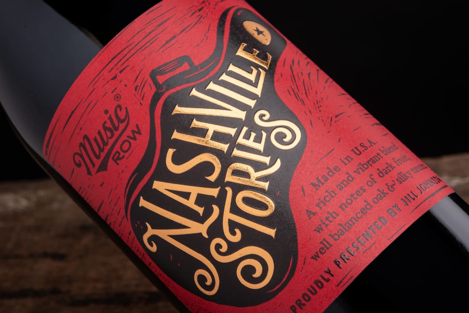 Image of Spring Wine & Spirits, Jill Johnson Nashville Stories Wine Label