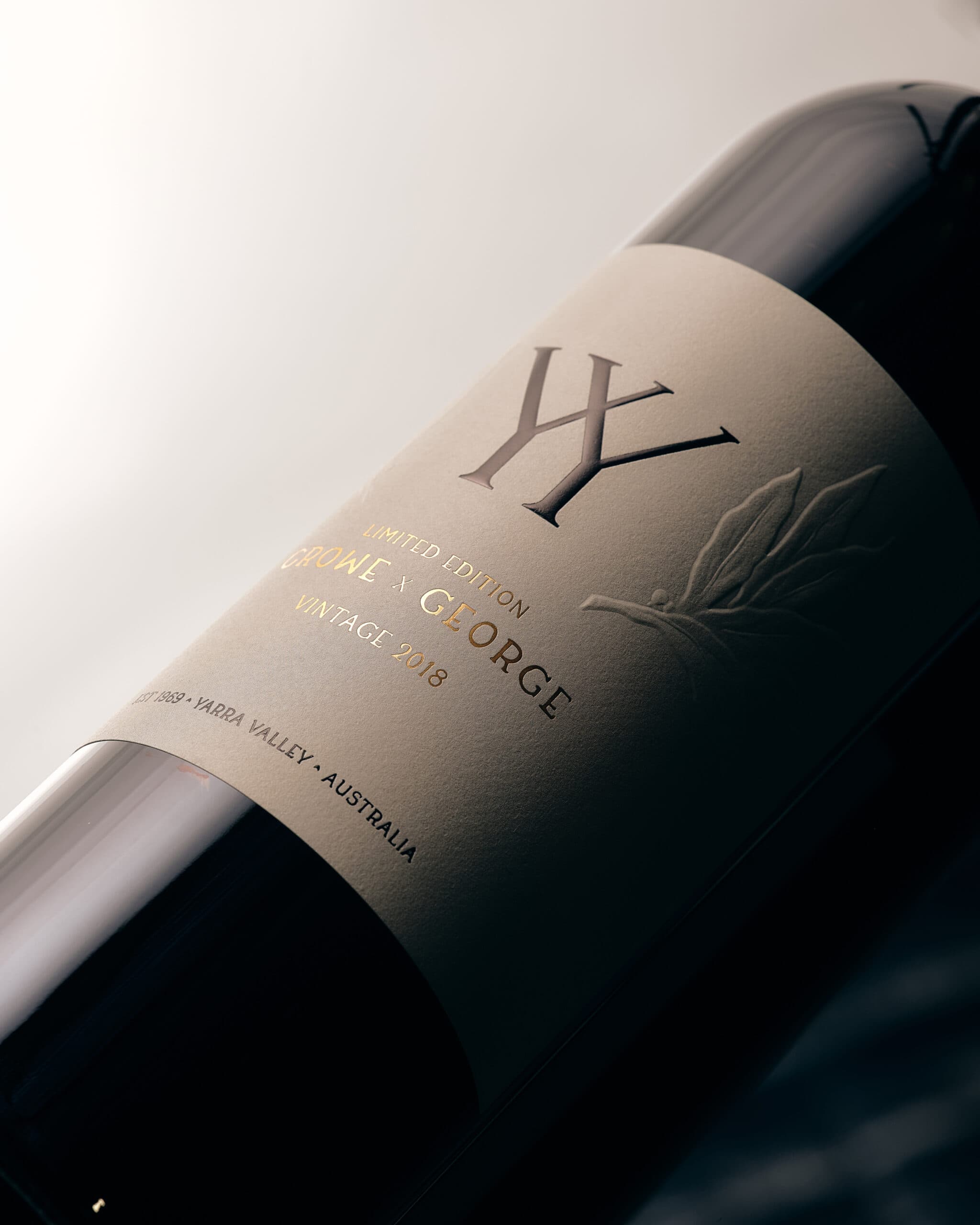 Image of Elevated label finishes for Limited Edition Crowe x George