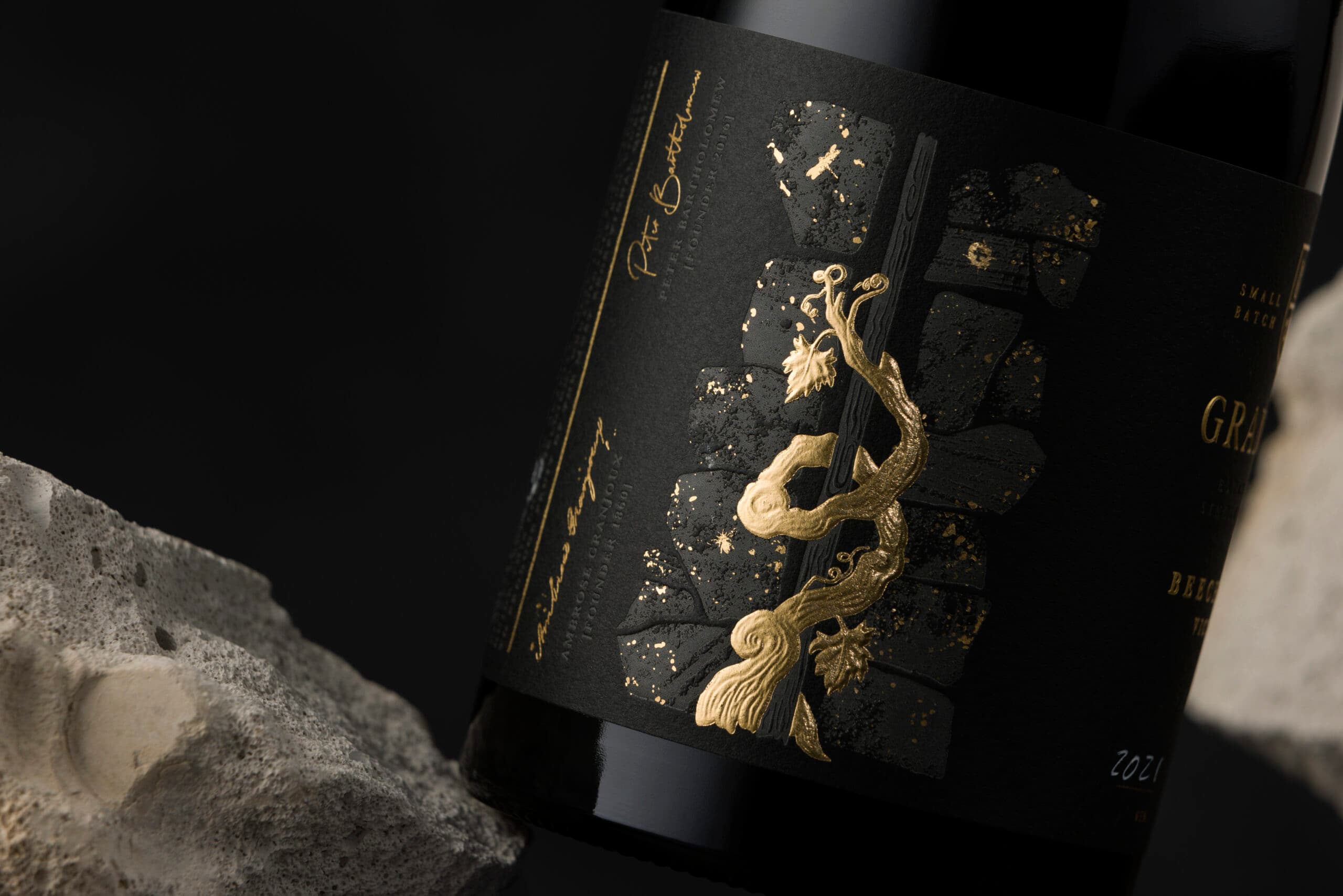 Image of Premium textural wine label tells story of Granjoux