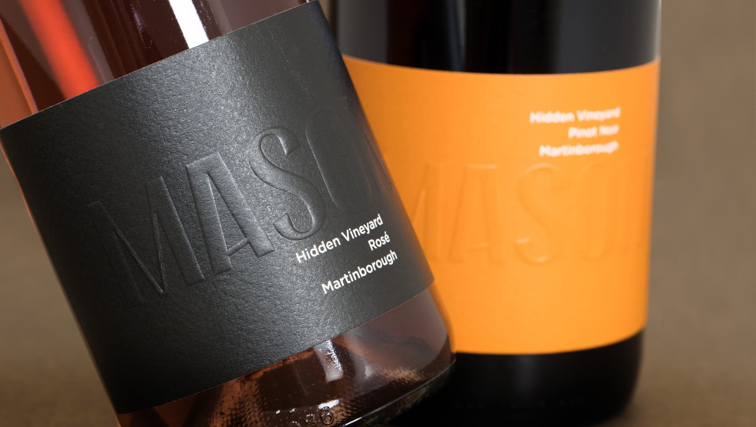 Image of Blind sculptured emboss crafts tactile wine label duo