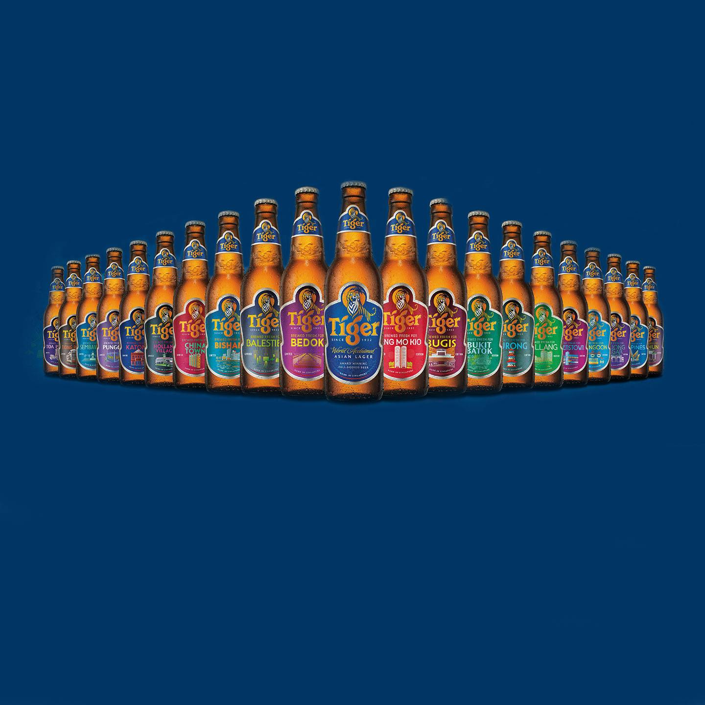 Image of 20 botellas edición limitada por distritos de Tiger