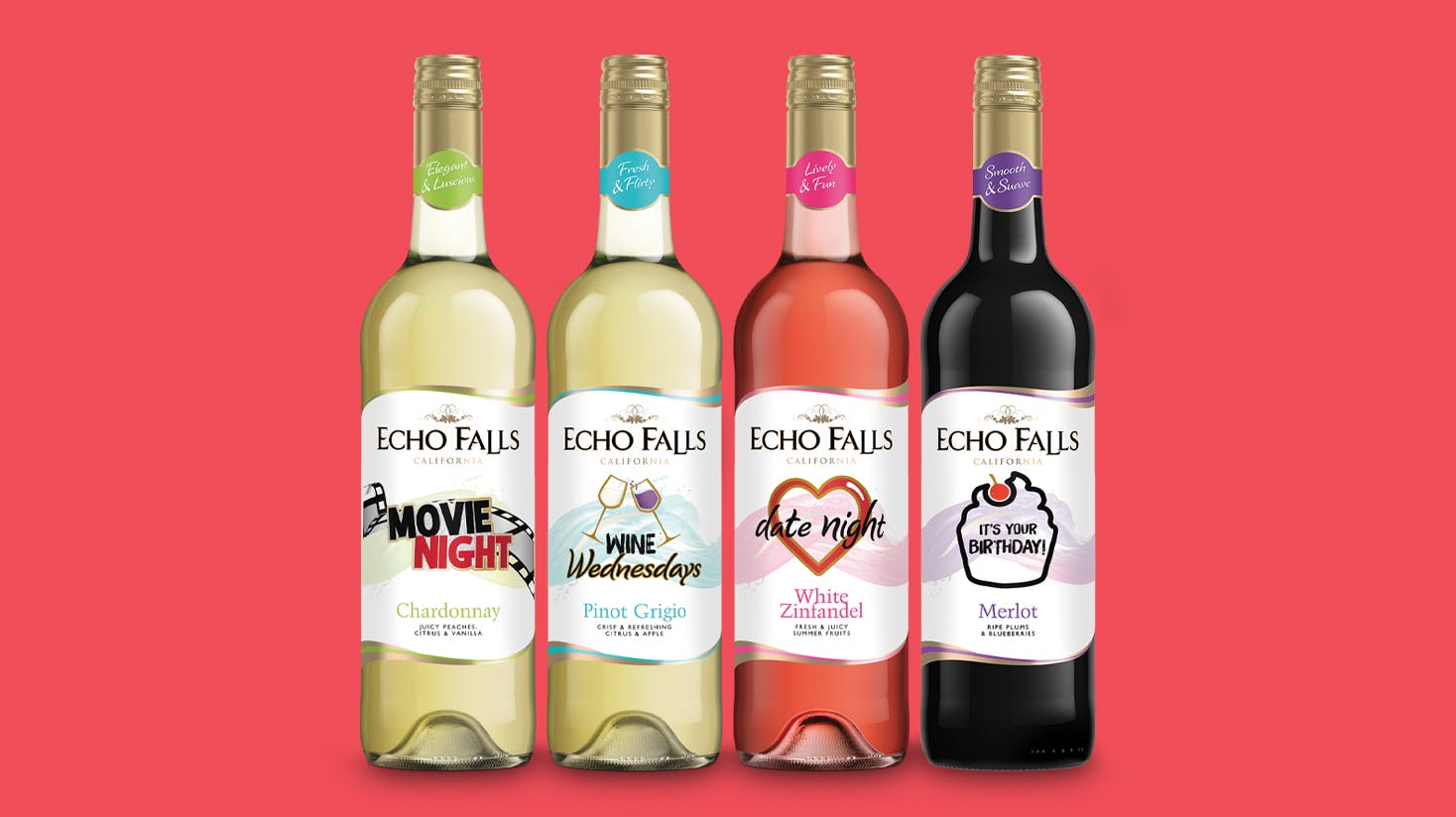 Image of Echo Falls celebrates with 43 variable labels