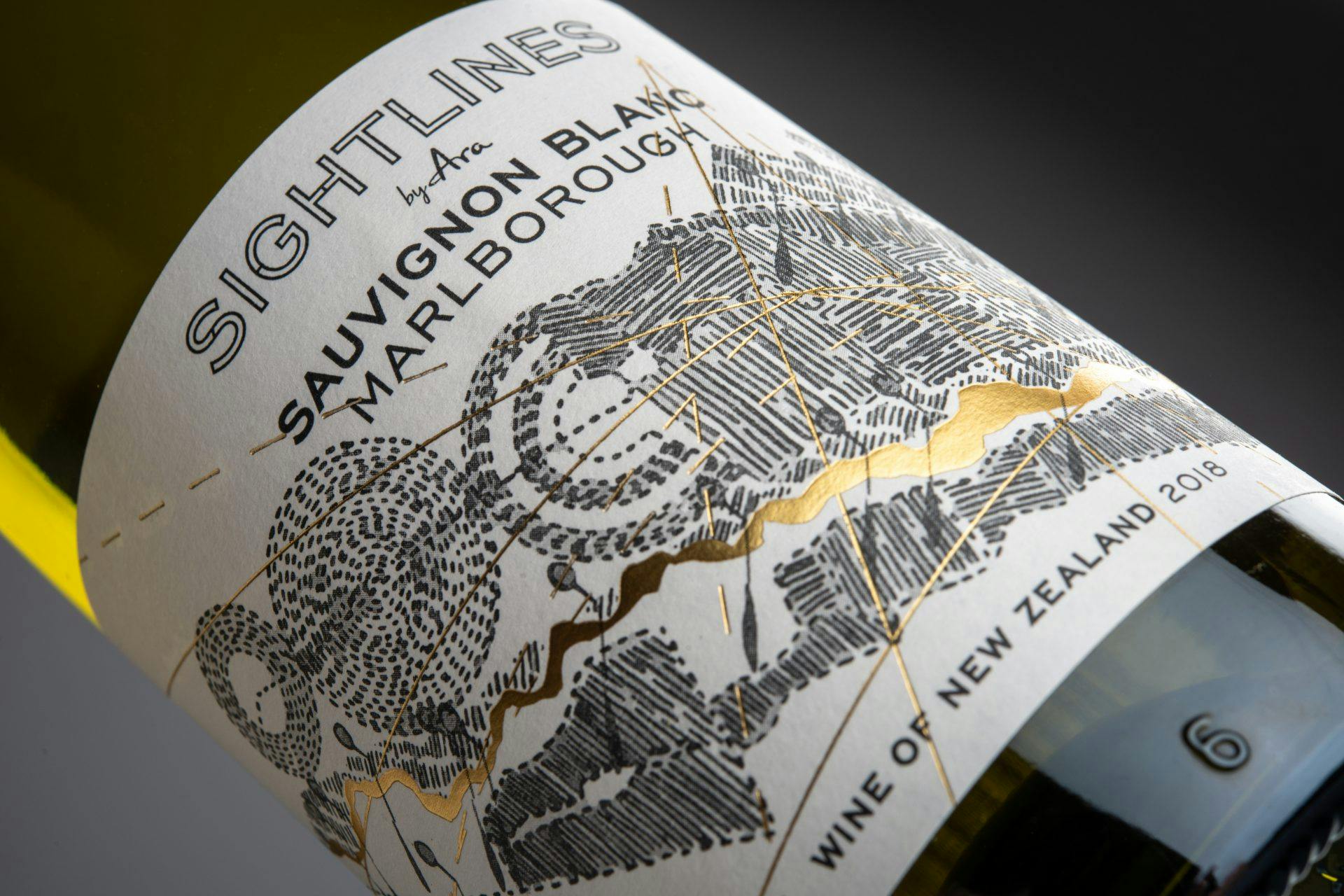 Image of SIGHTLINES (by Ara) Sauvignon Blanc Wine Label