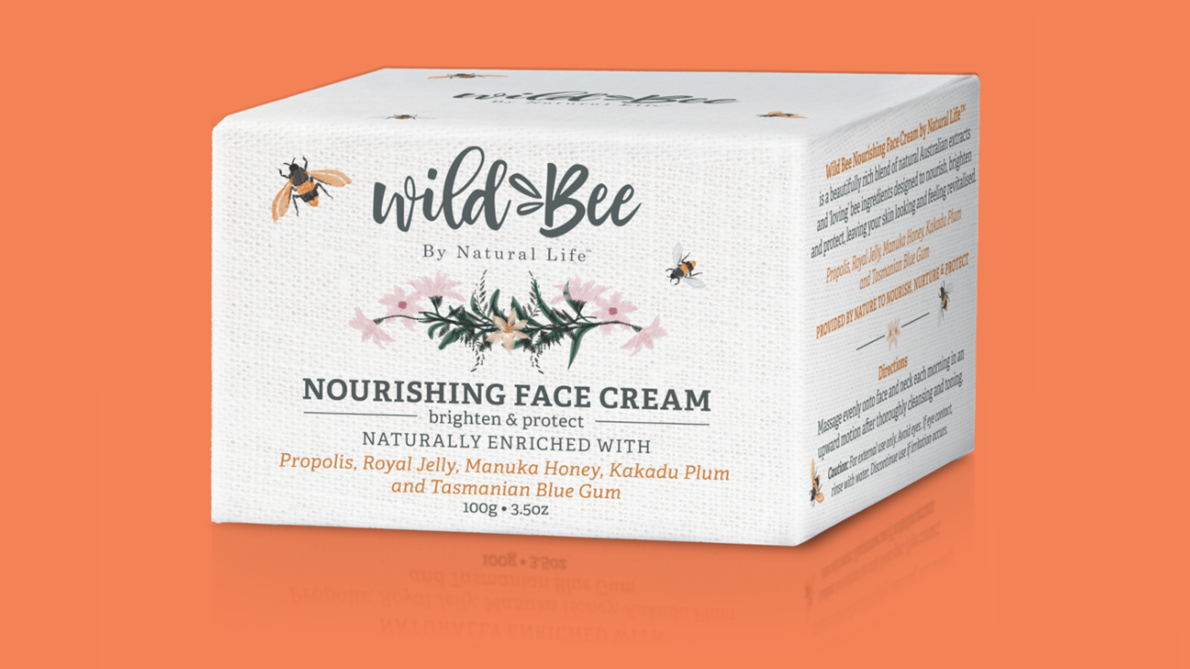 Image of Beautiful Matching Label and Carton for Wild Bee
